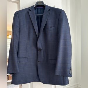 44R - Navy Window pane Men’s sport coat